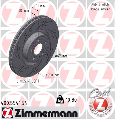 Тормозной диск black z ZIMMERMANN 400.5541.54