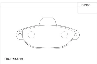 Комплект тормозных колодок дисковый тормоз ASIMCO KD7385