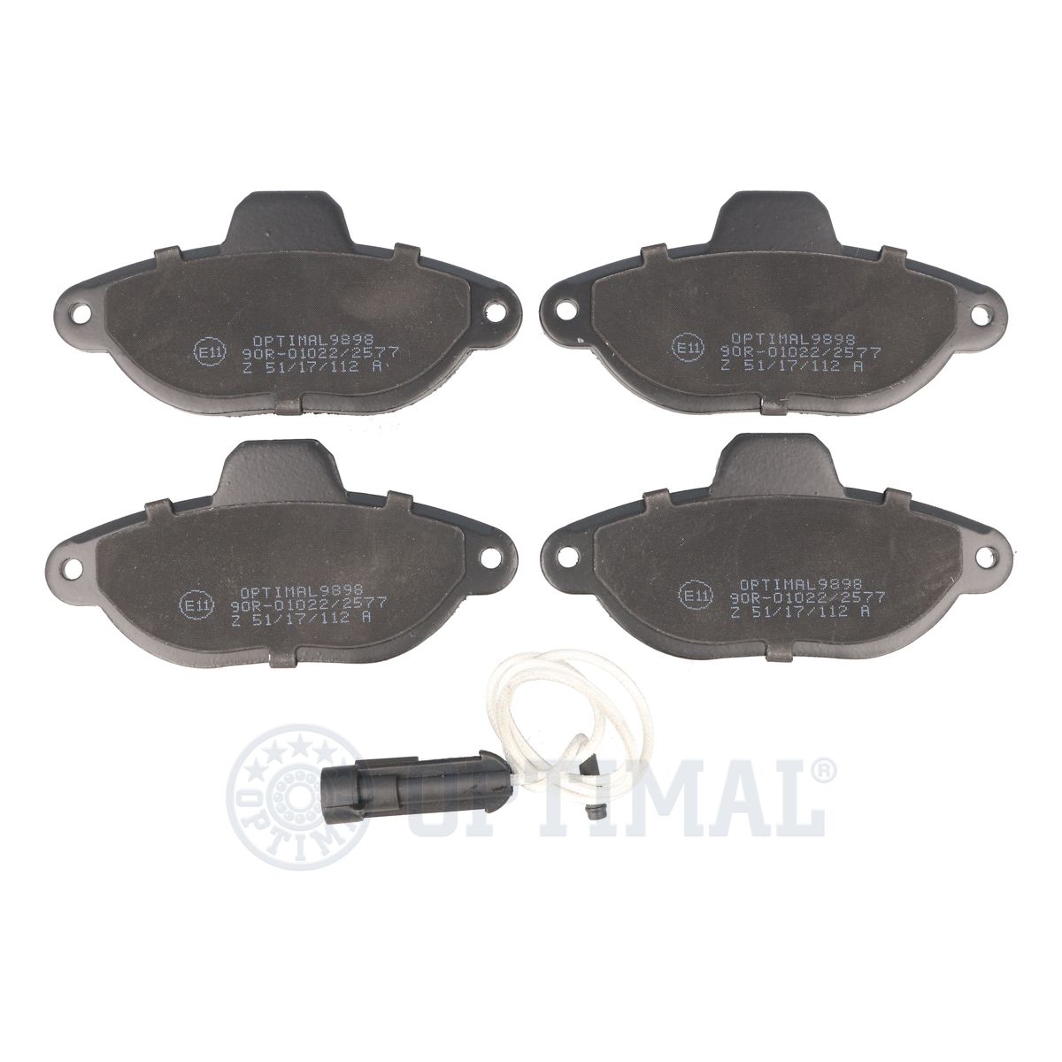 Комплект тормозных колодок дисковый тормоз OPTIMAL BP-09898