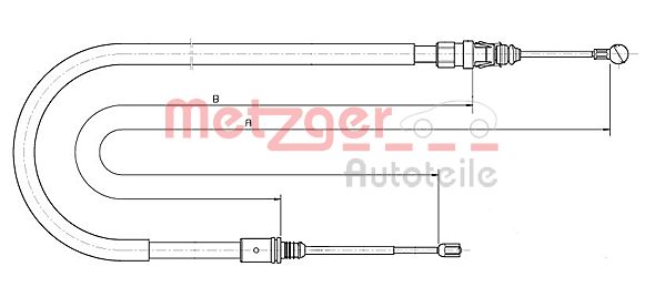 Тросик cтояночный тормоз METZGER 10.6224