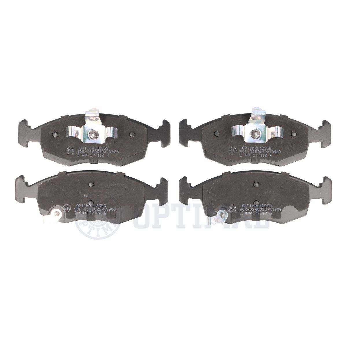 Комплект тормозных колодок дисковый тормоз OPTIMAL BP-12555