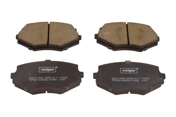 Комплект тормозных колодок дисковый тормоз MAXGEAR 19-2949