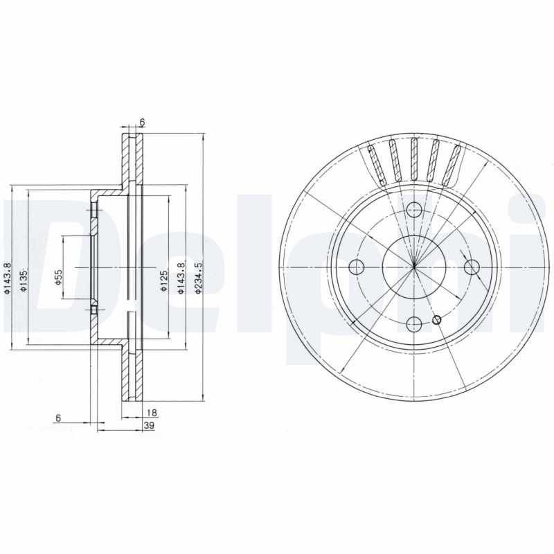 Тормозной диск DELPHI BG2802