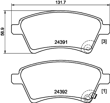 Комплект тормозных колодок дисковый тормоз HELLA/BEHR/PAGID 8DB 355 012-511