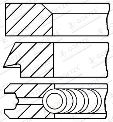 Комплект поршневых колец GOETZE ENGINE 08-209800-00