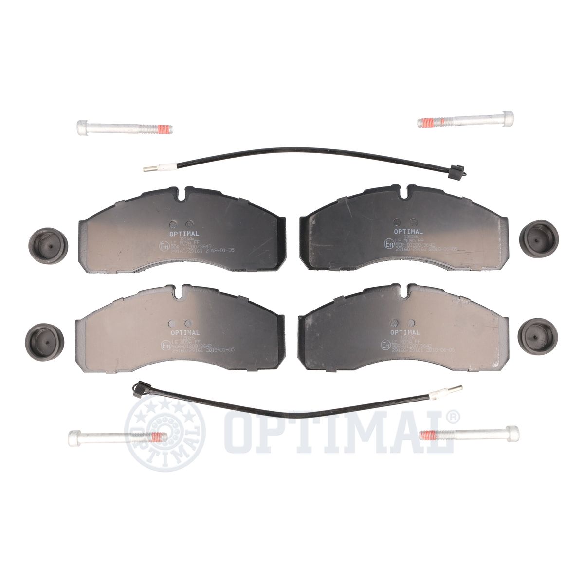 Комплект тормозных колодок дисковый тормоз OPTIMAL BP-12026