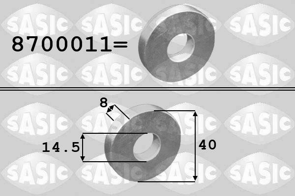 Плоская шайба ременный шкив - коленчатый вал SASIC 8700011