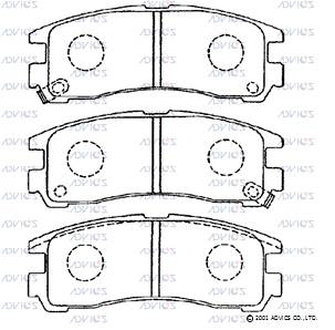 Комплект тормозных колодок дисковый тормоз ADVICS SN775P
