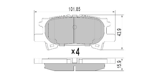 Комплект тормозных колодок дисковый тормоз FREMAX FBP-0068