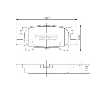 Комплект тормозных колодок дисковый тормоз NIPPARTS J3612031