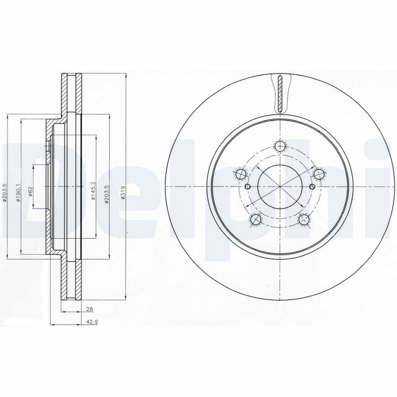 Тормозной диск DELPHI BG4253