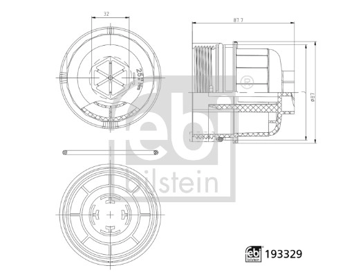 Крышка корпус масляного фильтра febi plus FEBI BILSTEIN 193329