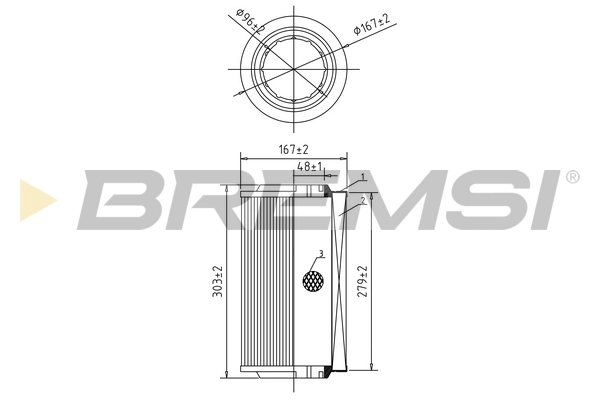 Воздушный фильтр BREMSI FA0545