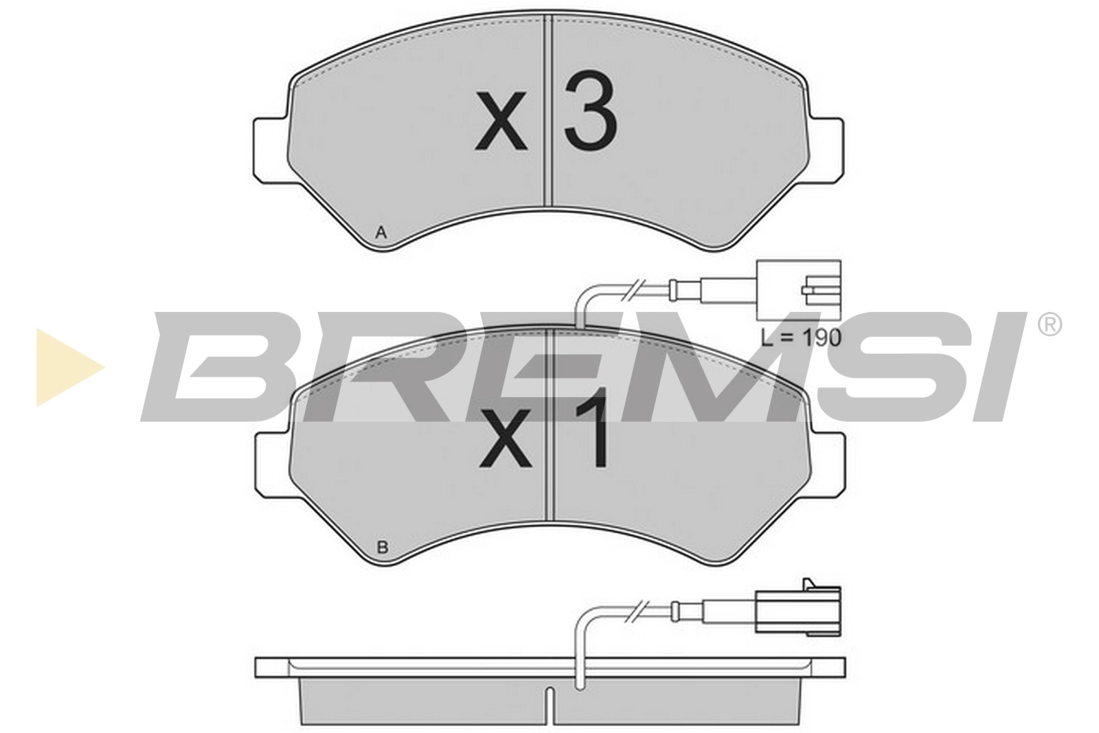 Комплект тормозных колодок дисковый тормоз BREMSI BP3323