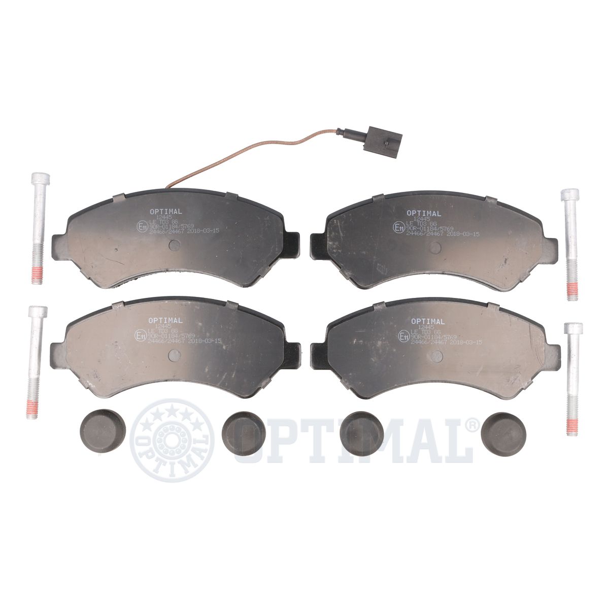 Комплект тормозных колодок дисковый тормоз OPTIMAL BP-12445