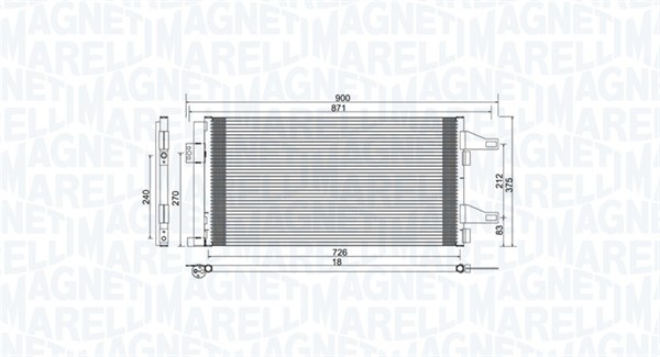 Конденсатор кондиционер MAGNETI MARELLI 350203761000