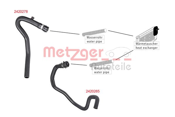 Шланг радиатора METZGER 2420278