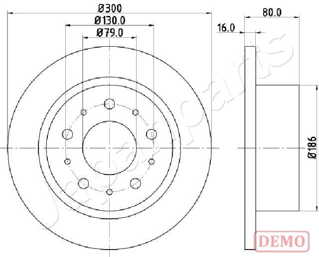 Тормозной диск JAPANPARTS DP-0217C