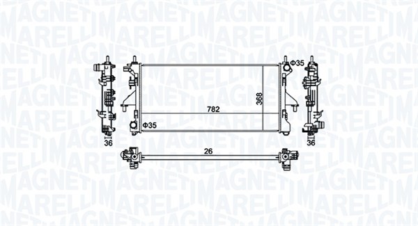 Радиатор охлаждение двигателя MAGNETI MARELLI 350213126900