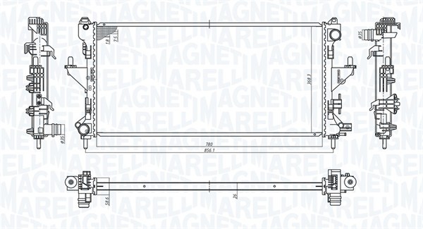 Радиатор охлаждение двигателя MAGNETI MARELLI 350213198200