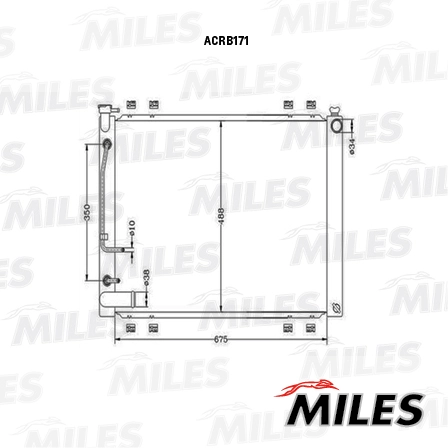 Радиатор охлаждение двигателя MILES ACRB171