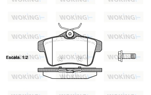 Комплект тормозных колодок дисковый тормоз WOKING P15183.00