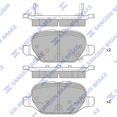 Комплект тормозных колодок дисковый тормоз HI-Q SP4151