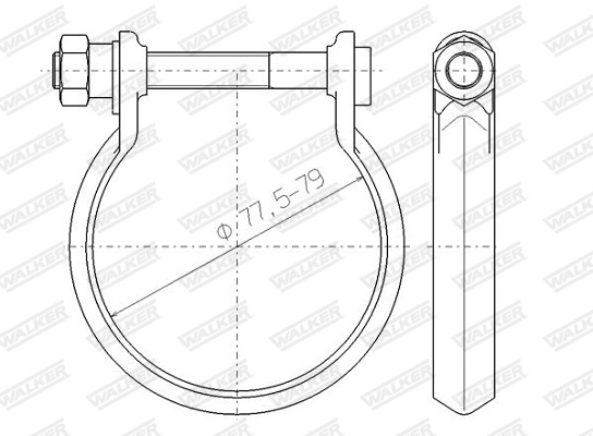 Клемма система выпуска WALKER PRODUCTS 80477