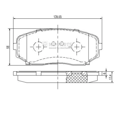 Комплект тормозных колодок дисковый тормоз NIPPARTS N3603070