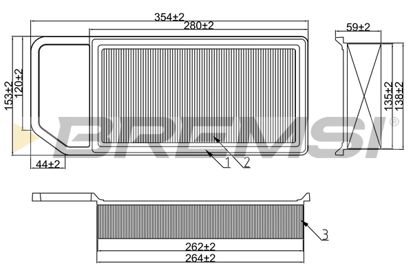 Воздушный фильтр BREMSI FA2329