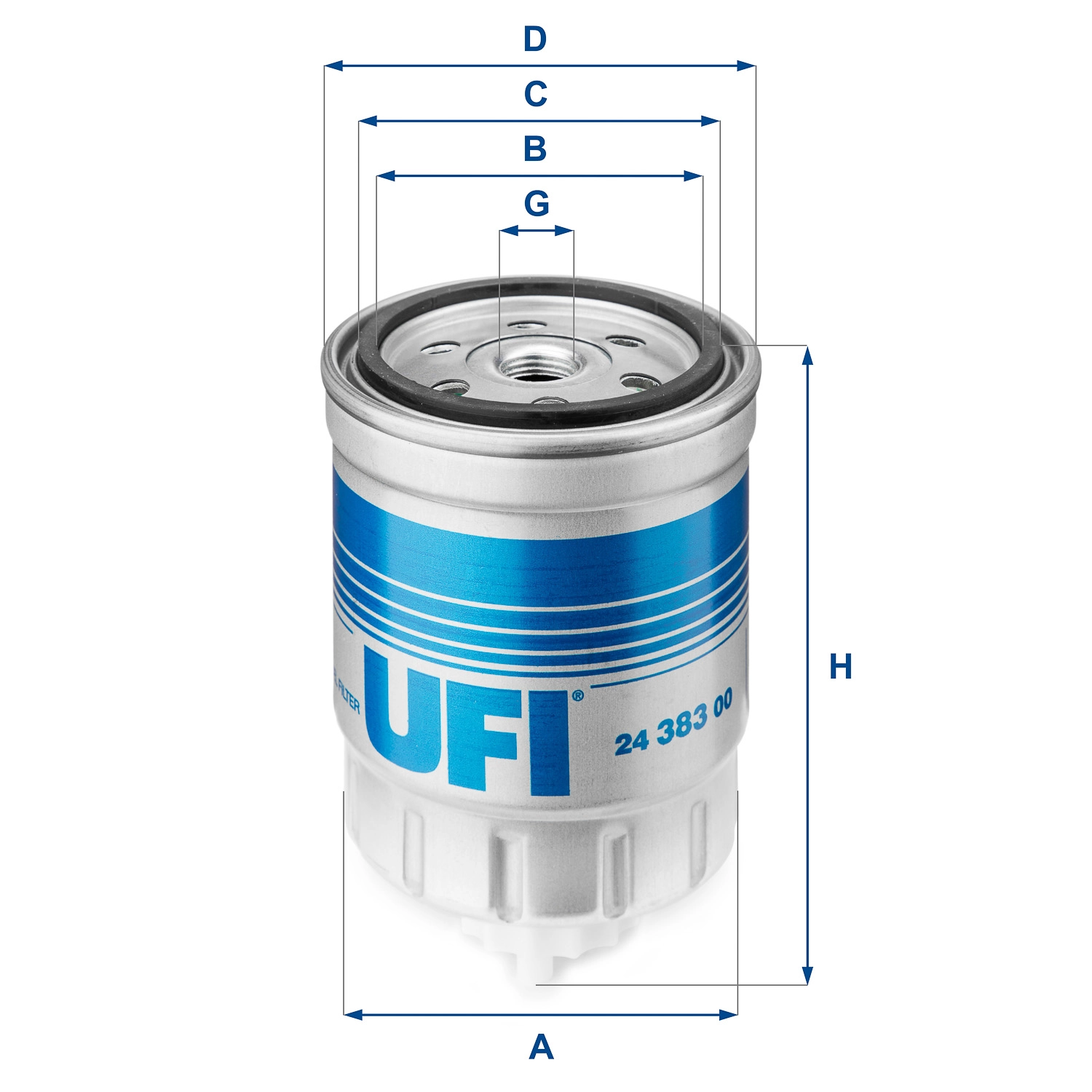 Топливный фильтр UFI 24.383.00