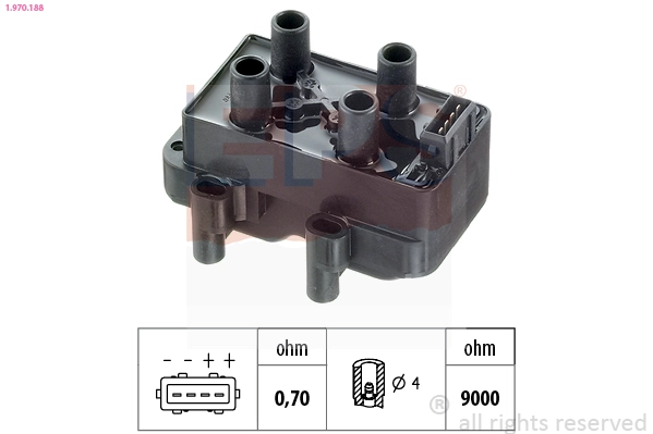 Катушка зажигания made in italy - oe equivalent EPS 1.970.188