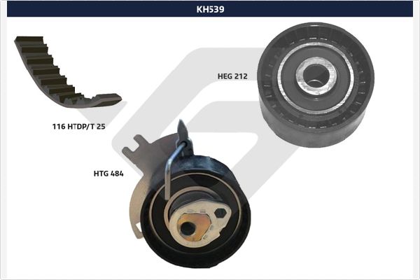 Комплект ремня грм HUTCHINSON KH 539