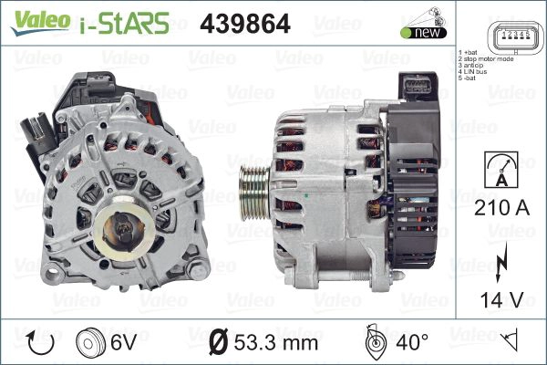 Пусковой генератор valeo origins new stopstart oe technology VALEO 439864