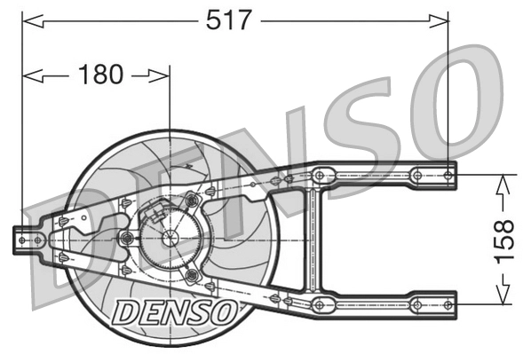 Вентилятор охлаждение двигателя DENSO DER09012