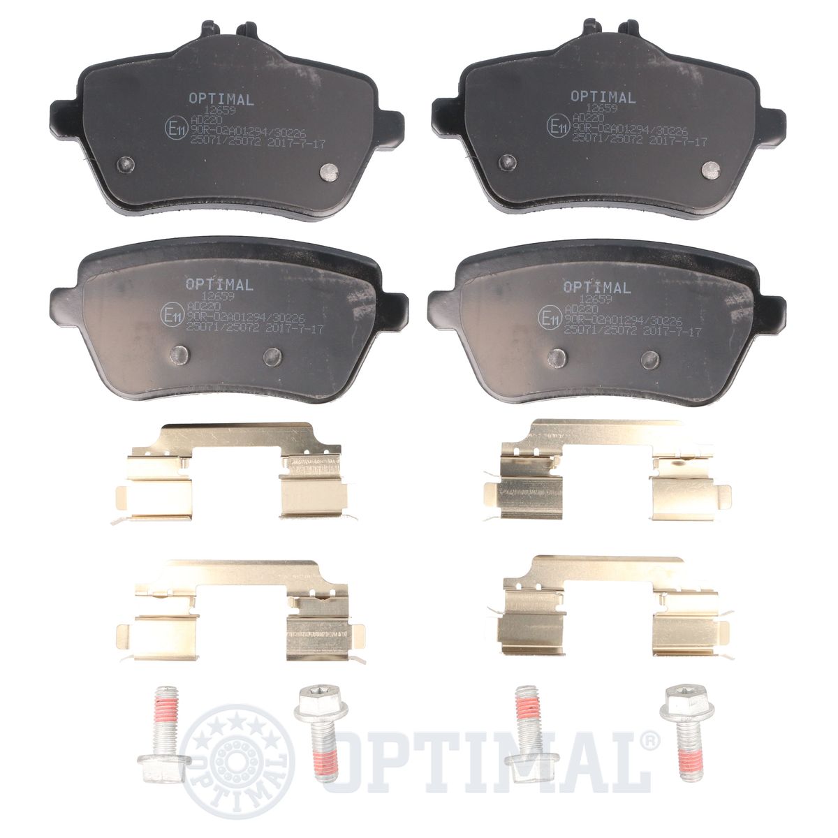 Комплект тормозных колодок дисковый тормоз OPTIMAL BP-12659