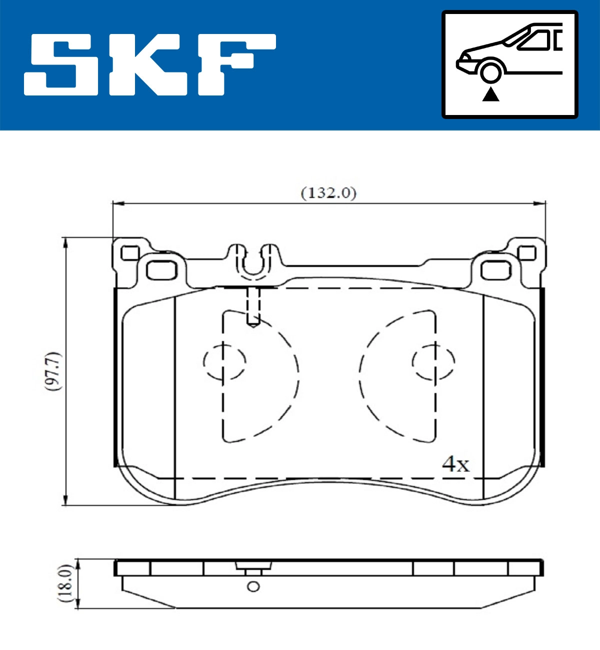 Комплект тормозных колодок дисковый тормоз SKF VKBP 80631