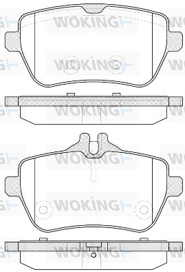 Комплект тормозных колодок дисковый тормоз WOKING P14353.00