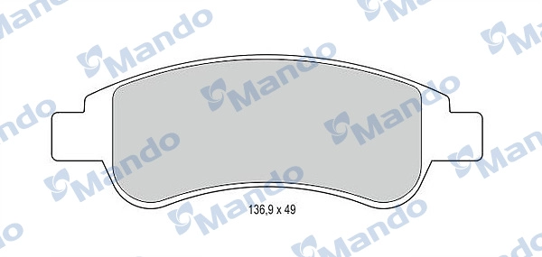 Комплект тормозных колодок дисковый тормоз MANDO MBF015475