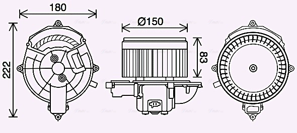 Вентилятор салона AVA QUALITY COOLING CN8310