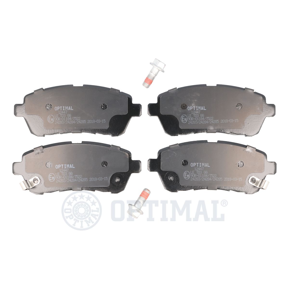 Комплект тормозных колодок дисковый тормоз OPTIMAL BP-12447