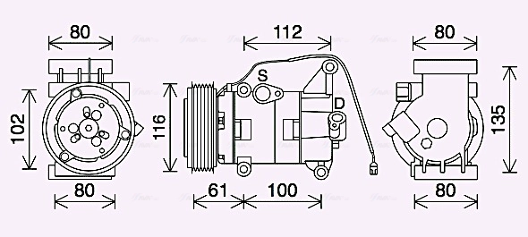 Компрессор кондиционер AVA QUALITY COOLING MZAK290