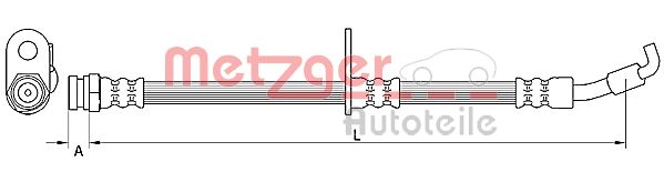 Тормозной шланг METZGER 4110876