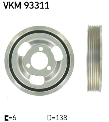 Ременный шкив коленчатый вал SKF VKM 93311