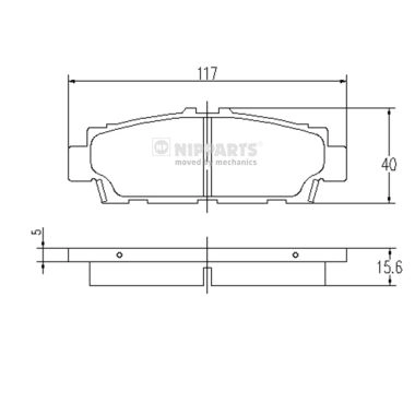 Комплект тормозных колодок дисковый тормоз NIPPARTS J3612012