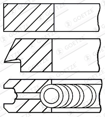 Комплект поршневых колец GOETZE ENGINE 08-104008-00