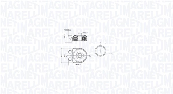 Масляный радиатор двигательное масло MAGNETI MARELLI 350300002500
