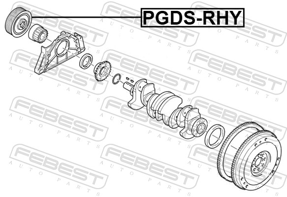 Ременный шкив коленчатый вал FEBEST PGDS-RHV