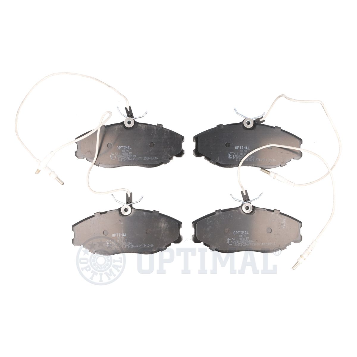 Комплект тормозных колодок дисковый тормоз OPTIMAL BP-10091