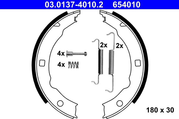 Комплект тормозных колодок стояночная тормозная система ATE 03.0137-4010.2